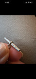 Silver hallmarked heart charm bracelet