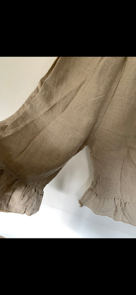 RitaNoTiara Natural linen Bermuda shorts