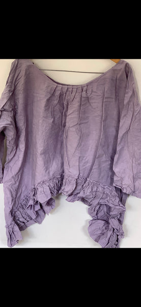 3/4 Sleeve Artist shirt Lavender Cotton