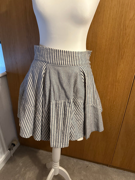 All Saints vintage Celestina full stripe 100% cotton skirt underskirt Uk 8 - 14