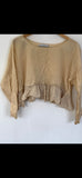 RitaNoTiara Cream voile frill  top