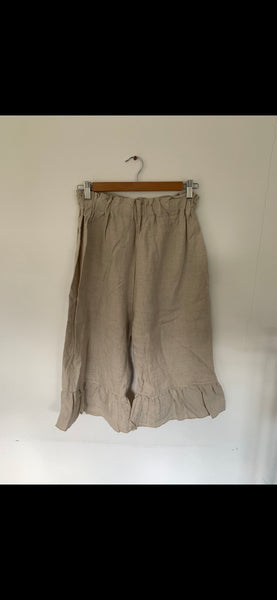 RitaNoTiara Natural linen Bermuda shorts