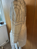 Karen Millen Beaded  blazer dress coat ivory pearl diamante UK 12 worn 1 ex con