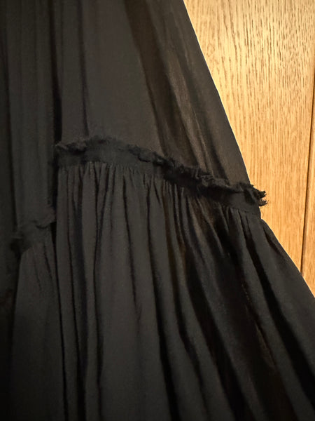 All Saints Black Silk Roxanna Babydoll Dress free size