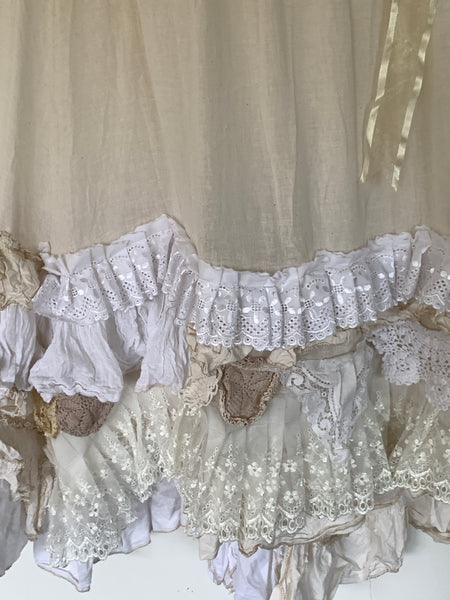 Ready to Ship Ivory Vintage Lace Suzanne Petticoat Skirt One Size