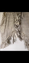 OOAK Linen stripe waistcoat