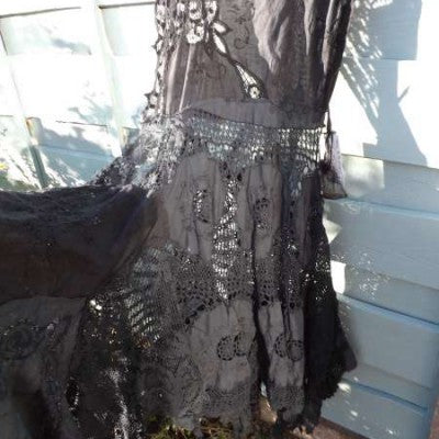 Victorian Mourning Dress Lace boho RitaNoTiara Southern Gothic Couture