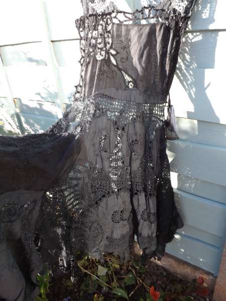 Victorian Mourning Dress Lace boho RitaNoTiara Southern Gothic Couture