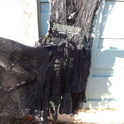 Victorian Mourning Dress Lace boho RitaNoTiara Southern Gothic Couture