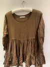 RitaNoTiara Romy Coco Brown Tiered Top