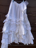 Ready to Ship White Etta Vintage Lace Skirt One Size