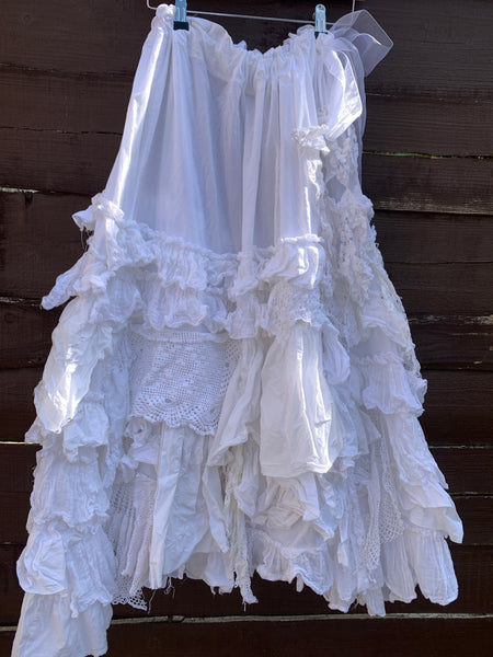 Ready to Ship White Etta Vintage Lace Skirt One Size – RitaNoTiara
