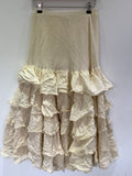 RitaNoTiara Cream Cotton Frill Skirt OOAK