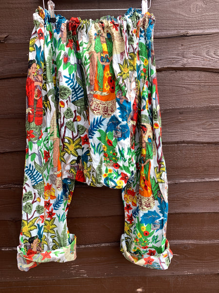 Cotton Frida Kahlo Pants/ Women Lounge Pants/ Beach Pants/ Floral Trouser/  Boho Festival Pants/ Pajama Cotton Pant/ Harem Pants -  Canada