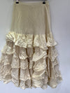 RitaNoTiara Cream Cotton Frill Skirt OOAK