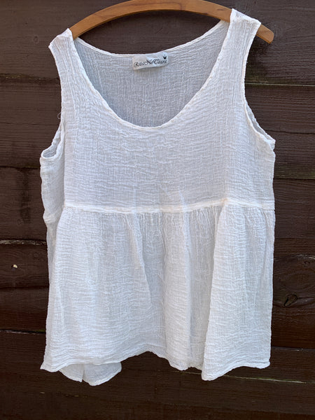 Ready to Ship One Size Ivory Penny Tank Top