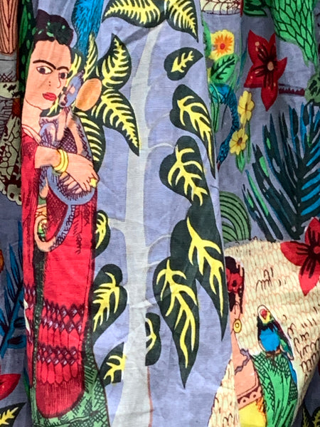 Ready to Ship Frida Kahlo Grey Harem Pants