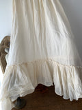 Ivory Cotton Petticoat Skirt Free Size