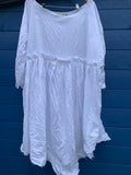Ready to Ship May White Linen Dress One Size