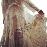 RitaNoTiara antique lace Southern Gothic Wedding Dress couture OOAK