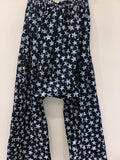 Denim Star Print Harem Pants