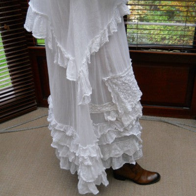 Etta maxi vintage lace skirt Cowgirl Rodeo Frill Gypsy Prairie boho