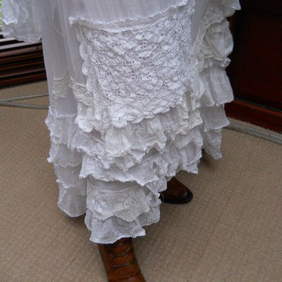 Etta maxi vintage lace skirt Cowgirl Rodeo Frill Gypsy Prairie boho