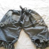 Stripe Patch Grunge Pants RitaNoTiara Southern Gothic Couture Boho 