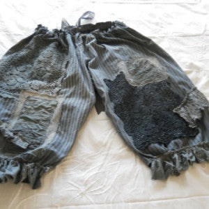 Stripe Patch Grunge Pants RitaNoTiara Southern Gothic Couture Boho 